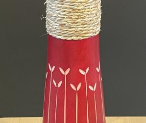 VASE MANGUIER ROUGE/NOIR