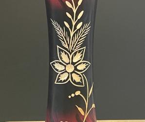 VASE MANGUIER ROUGE/NOIR